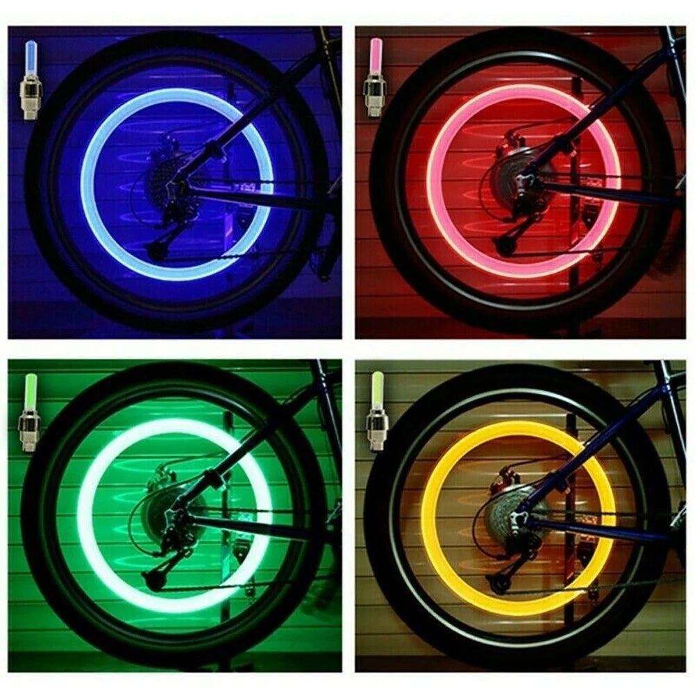 LED Tire Valve Caps for Bike (Universal Fit)