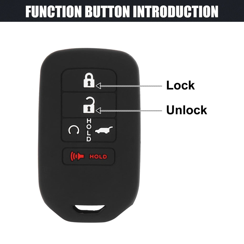Car Key Fob Cover 5 Button for Honda Accord Civic CR-V (2010–2023)