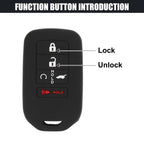 Car Key Fob Cover 5 Button for Honda Accord Civic CR-V (2010–2023)