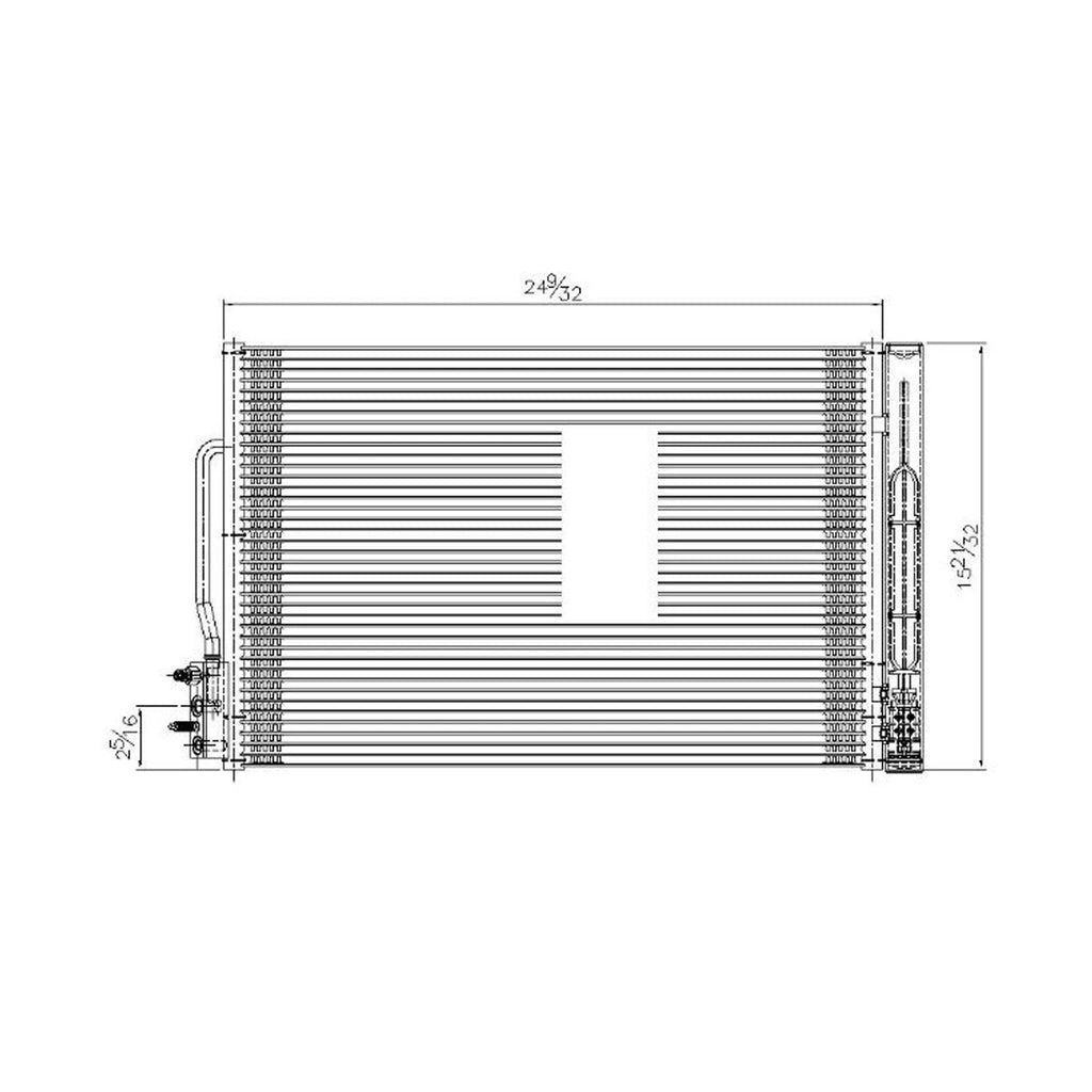 Replacement A/C Condenser w/Receiver Drier (See compatibility Chart)