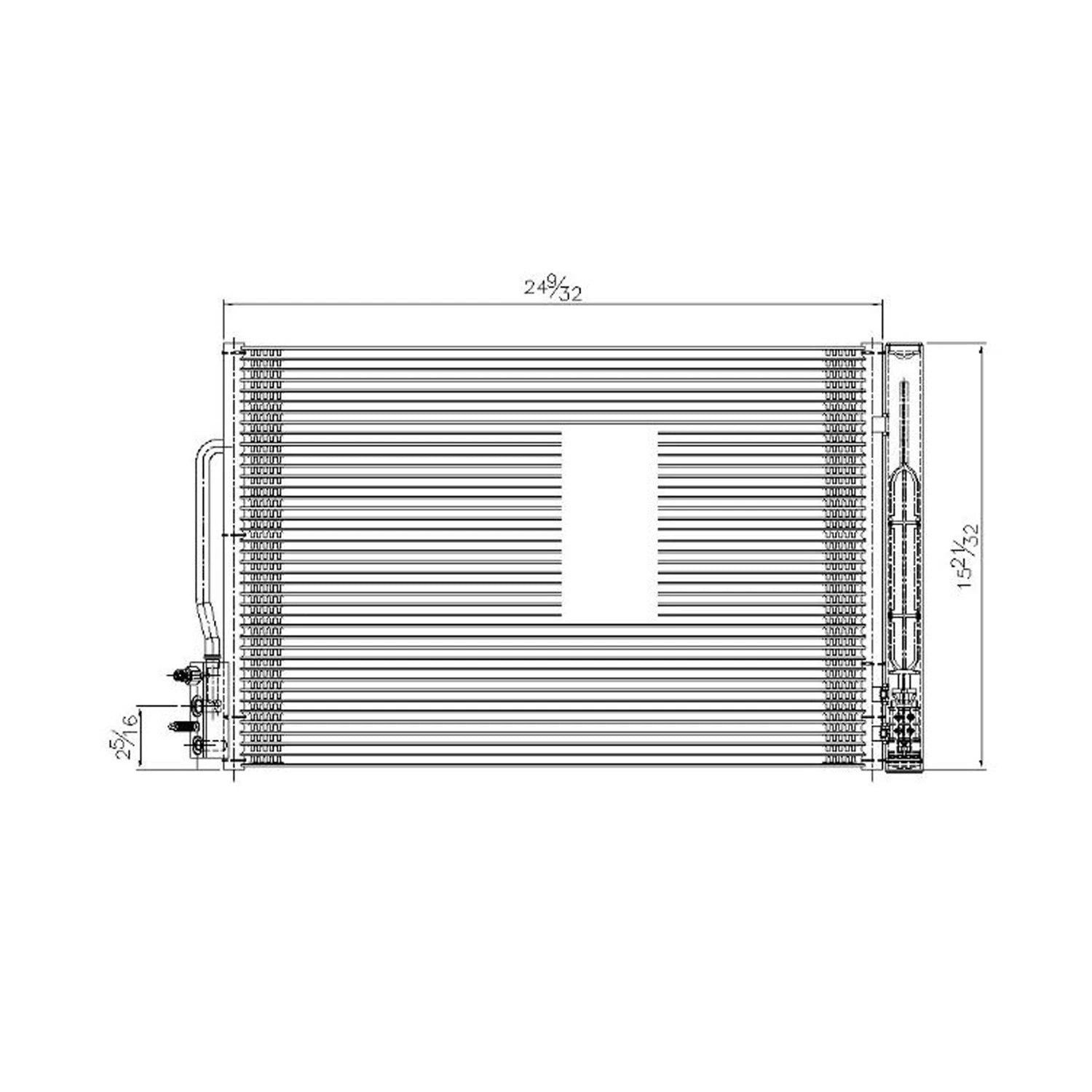Replacement A/C Condenser w/Receiver Drier (See compatibility Chart)