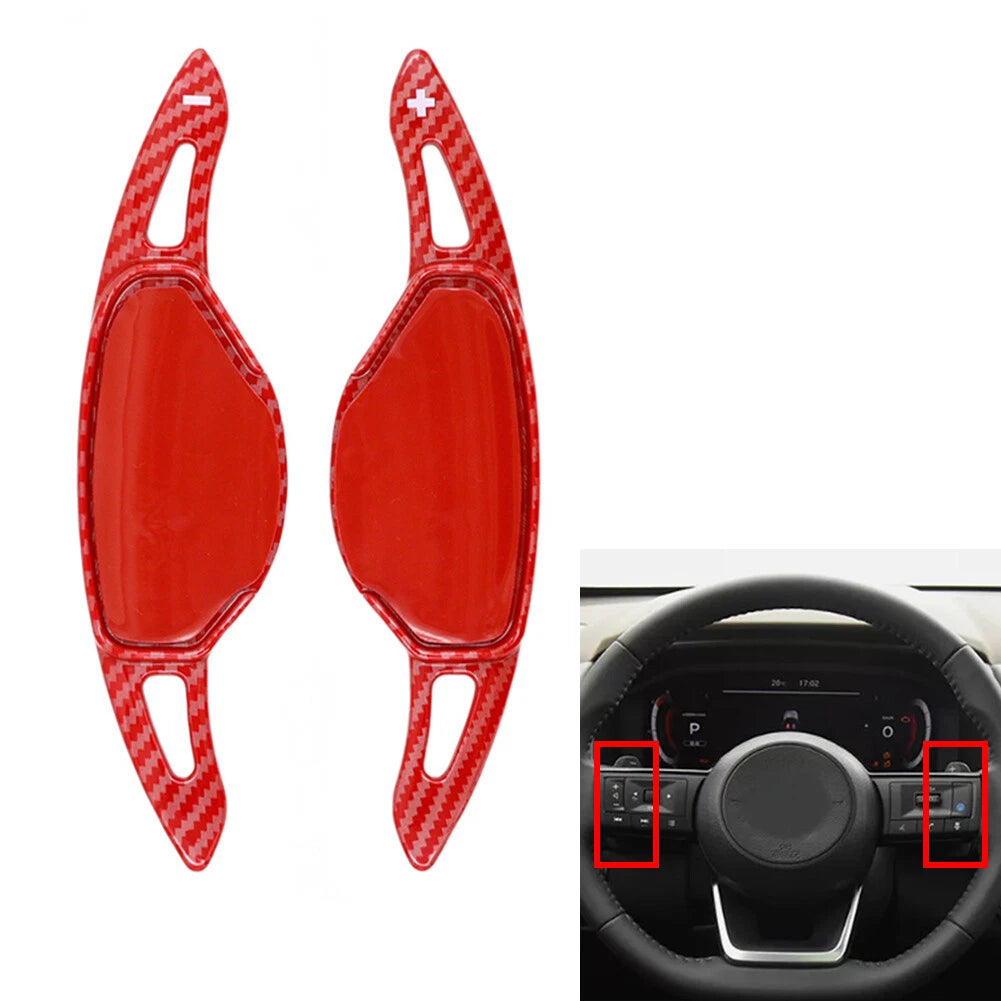 Carbon Red Steering Wheel Shift Paddle for Nissan Infiniti Mitsubishi (2010–2023)
