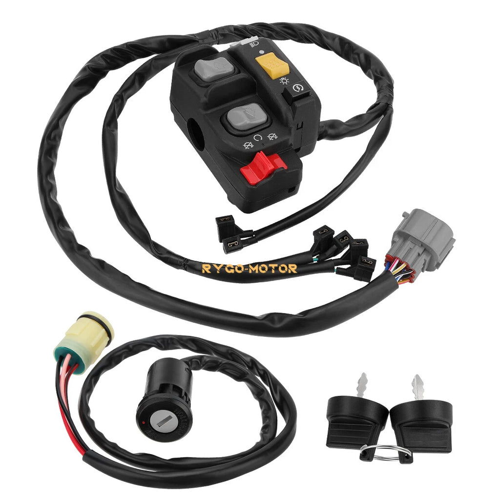 Left Handlebar Switch & Key Switch Kit for Honda Rancher 420 TRX420 (2007–2013)