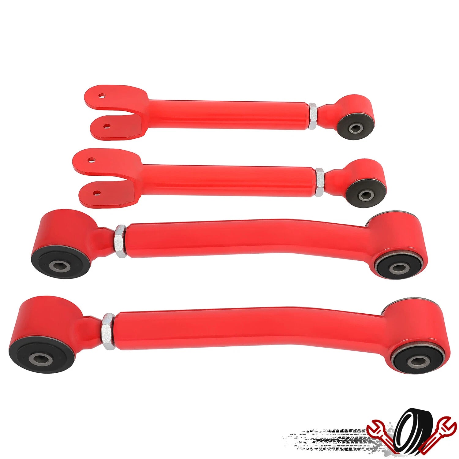 Set of 4 Adjustable Front Control Arms for Jeep Wrangler TJ (1997–2006)