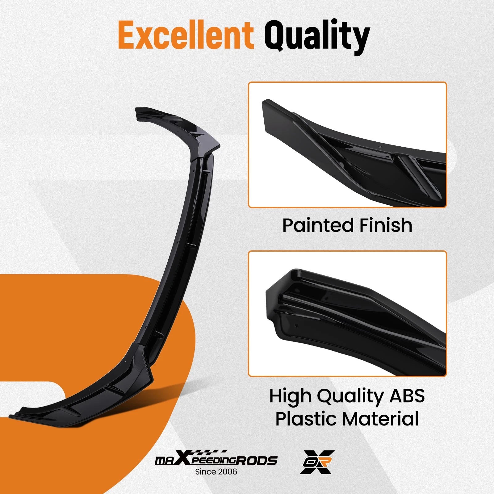 4PCS Gloss Black Front Lip Lower Bumper Splitter Kit for KIA K5 (2021–2024)
