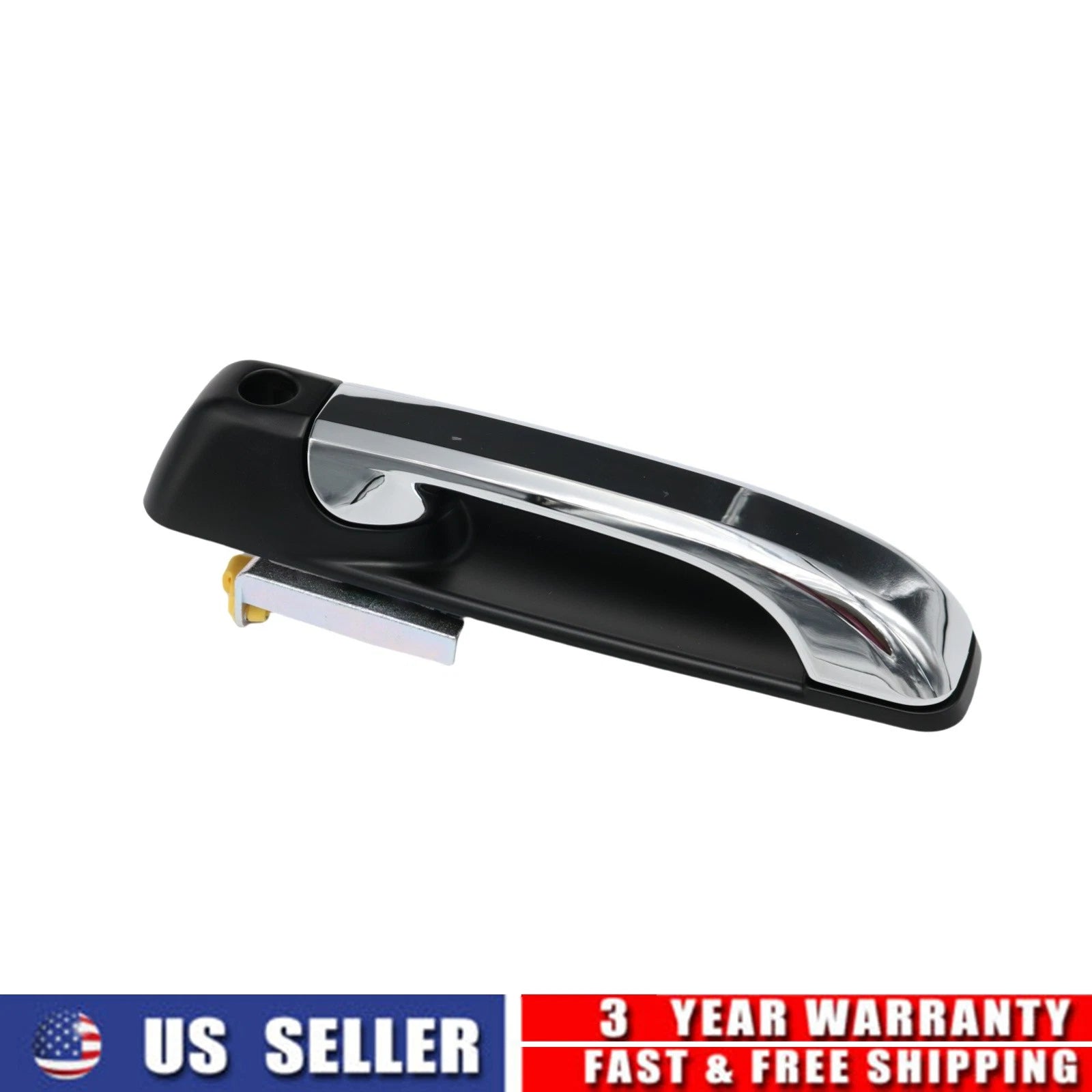Chrome & Black Exterior Door Handle for Ram (Driver Side, Left)