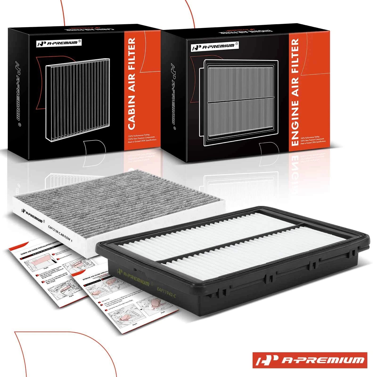 Engine and Activated Carbon Cabin Air Filter for Kia Optima (2011–2020)