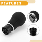 6 Speed Manual Gear Shift Knob for Audi A3 8P (2003–2013) Faux Leather Silver