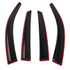 Set of 4 Black Window Rain Guards for Kia Optima (2016–2020)