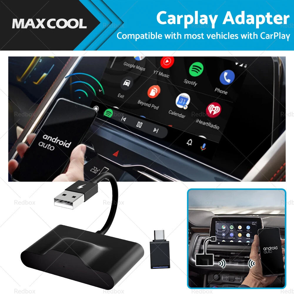 Android Auto Wireless Adapter for Most Vehicles with CarPlay (2015–2023)