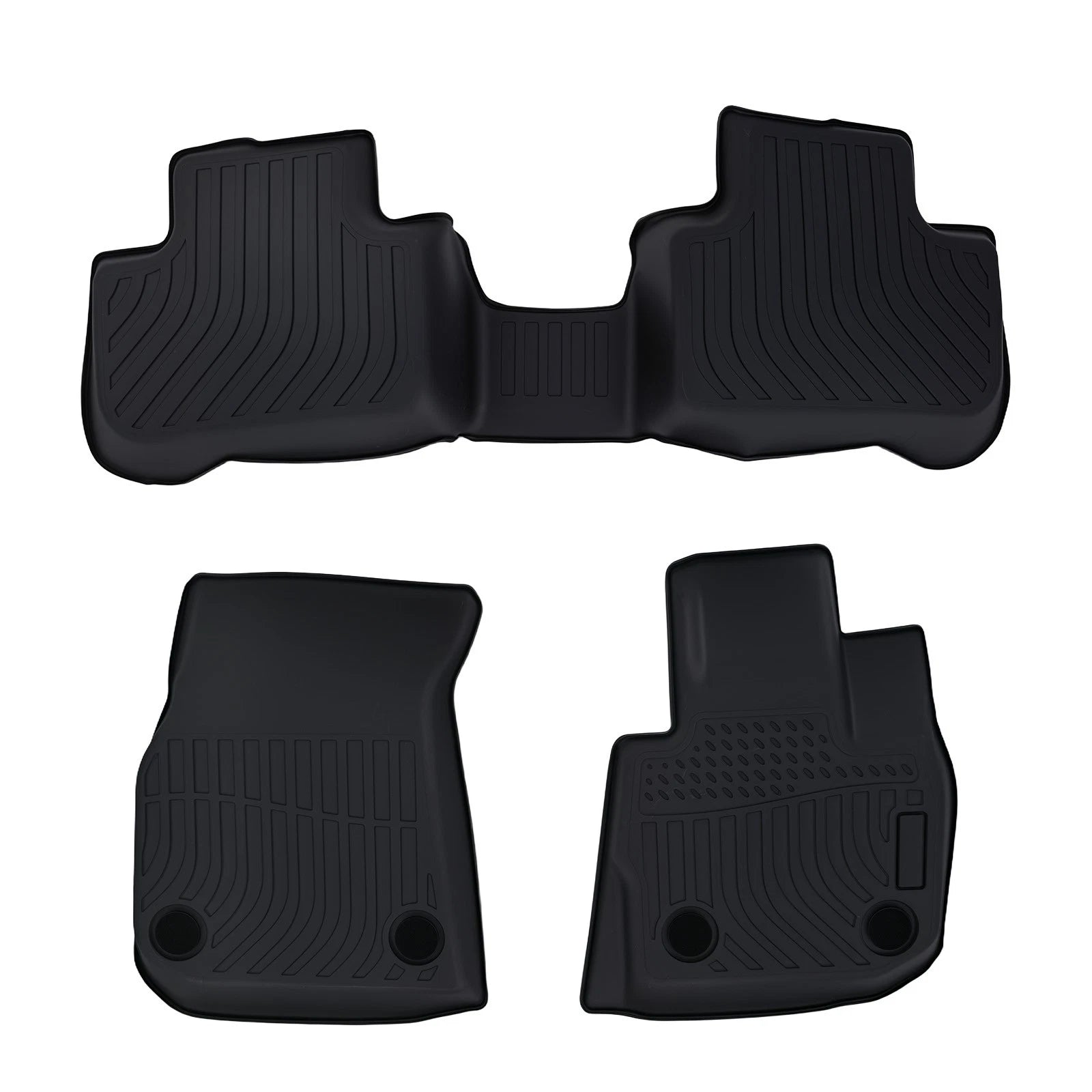Set of 4 Black Floor Mats for BMW X3/X4 (2018–2024) TPE Rubber Waterproof