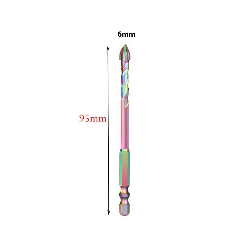 Set of 4 Carbide Drill Bits for Glass Wood Metal Tiles (6mm, 8mm, 10mm, 12mm)