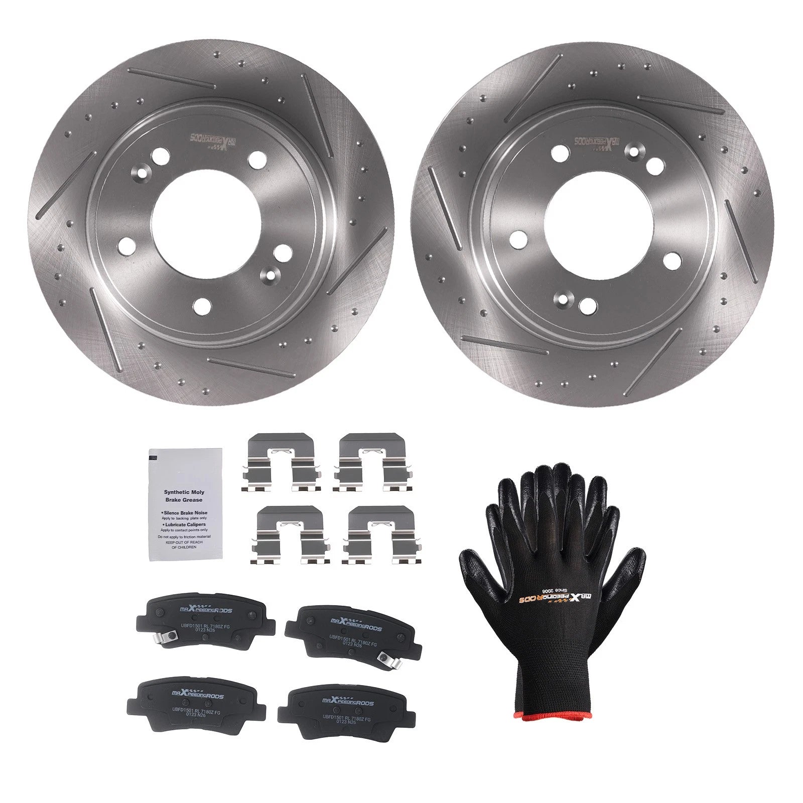 Rear Brake Rotors & Ceramic Pads Kit for Hyundai Elantra Coupe GT (2013–2015)