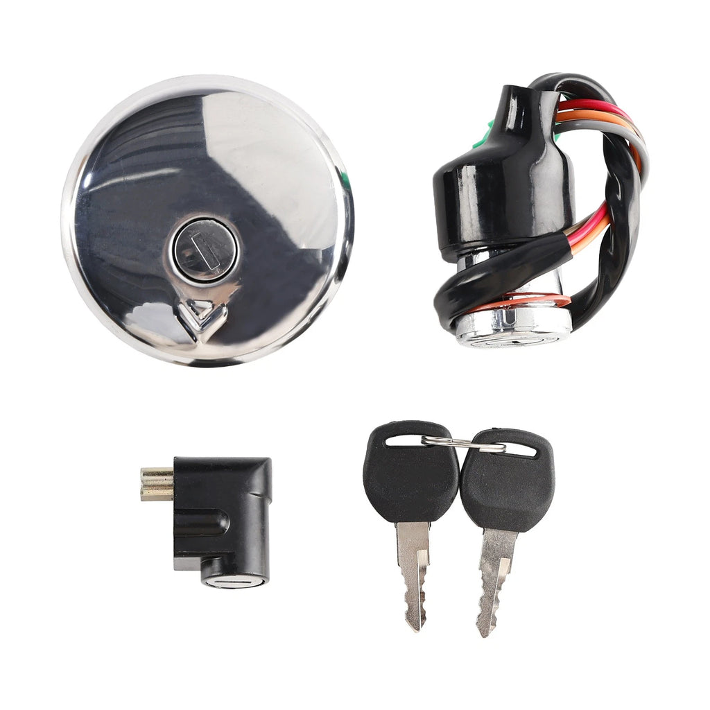 Ignition Switch Lock & Gas Cap Key Set for Suzuki GN125 (1982–2001)