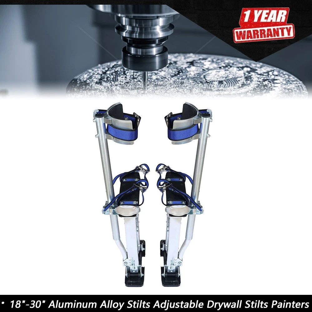Adjustable Aluminum Alloy Drywall Stilts for Painters (18"-30")
