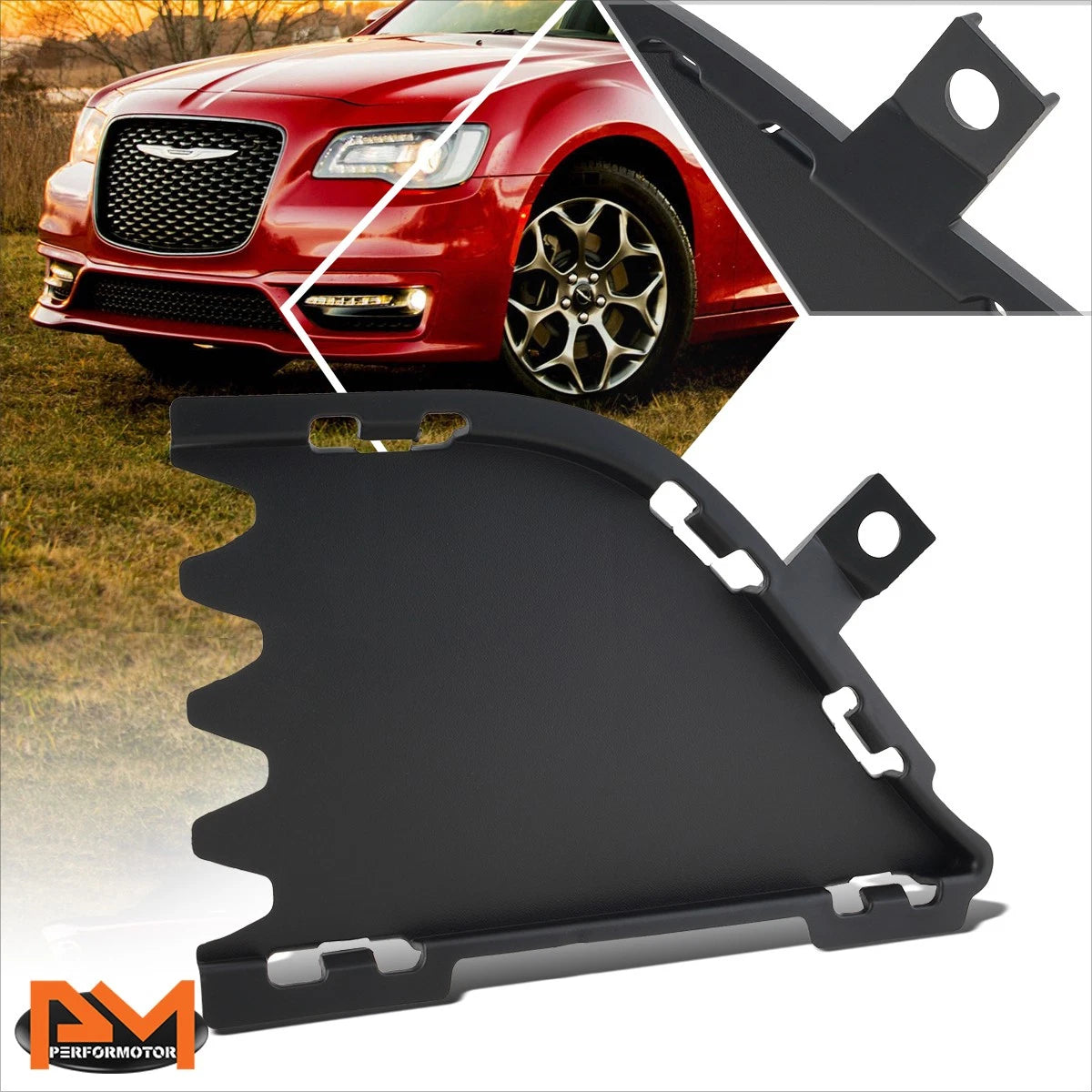 Front Driver Left Side Outer Bumper Grille Insert for Chrysler 300 (2017–2022)