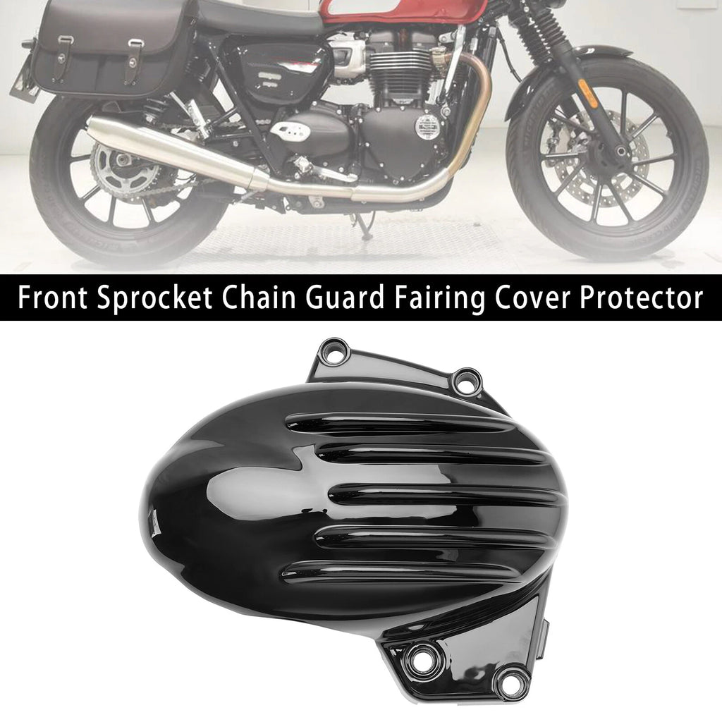 Front Sprocket Chain Guard Fairing Cover for Speed Twin 900 (2023–2024) Black T9