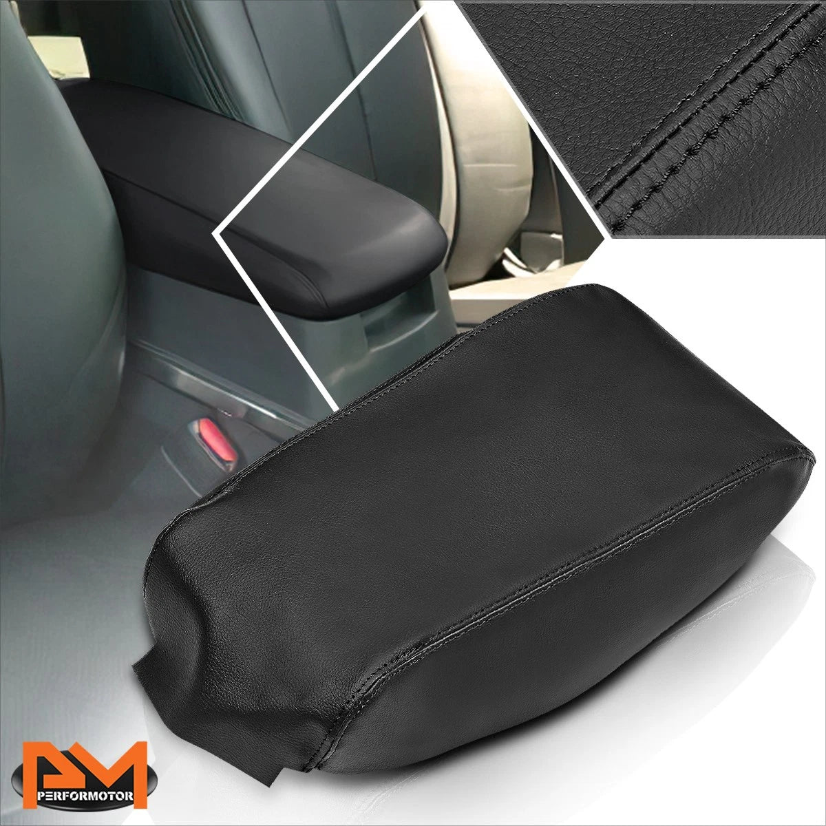 Vinyl Leather Front Center Console Lid Arm Rest Cover for Dodge Charger (2008–2010)