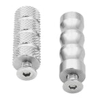 6mm Foot Peg Gear Shift Brake Lever Toe Peg Pedal for Universal Motorcycle Silver