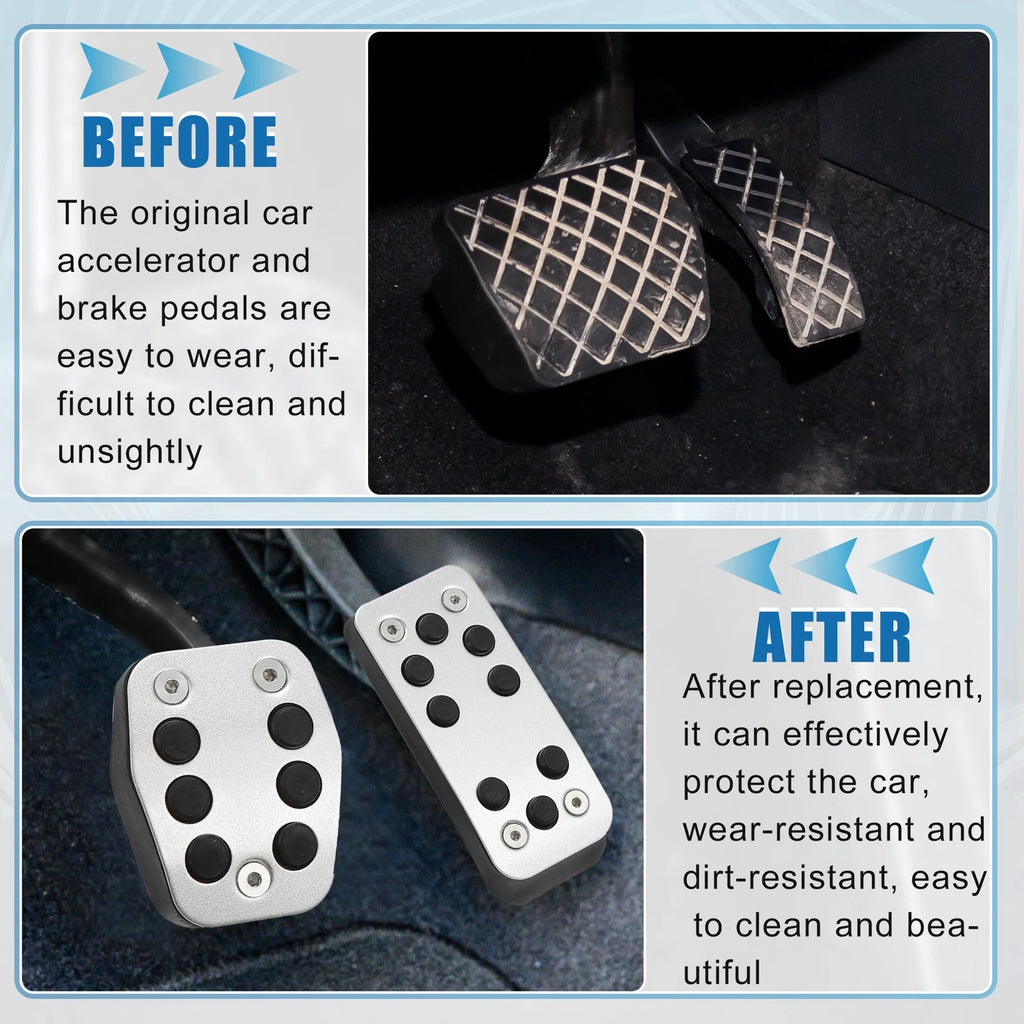 Set of 2 Accelerator Brake Pedal Covers for Ford Focus (2014–2018)