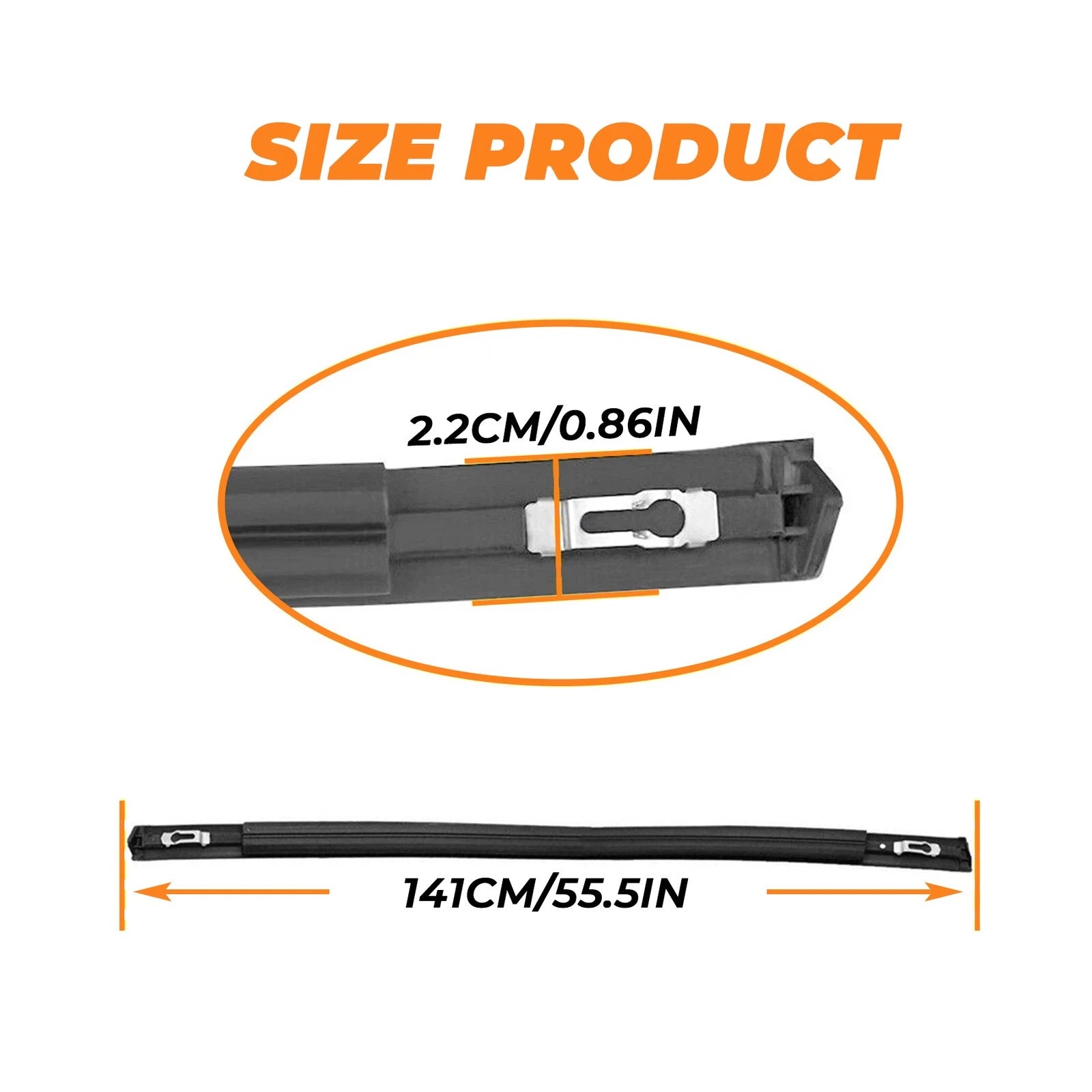 Set of 2 Black Roof Trim Molding Kit for Honda Civic Sedan (2012–2015)