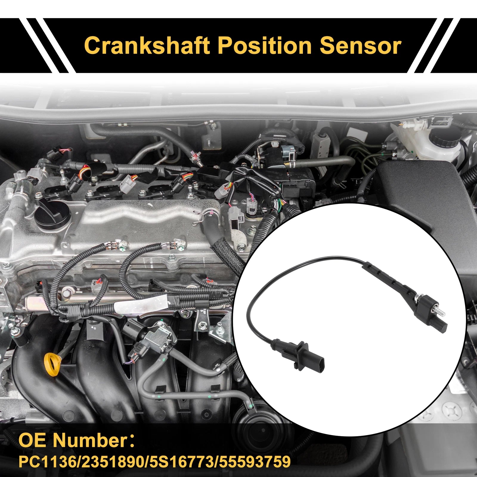 1 Pc Crankshaft Position Sensor No. 2351890 for Chevrolet Lanos (1997–2002)