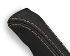 Leather E Brake Boot Cover for BMW E30 (1984–1991) Black Beige Stitch
