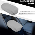 Center Console Armrest Cover for Honda Civic (2012–2015) Faux Leather Gray