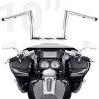 10" Chrome Rise Ape Hanger Handlebar for Harley (Fits )