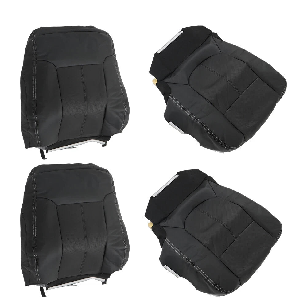 Set of 2 Black Leather Seat Covers for Ford F250 F350 Lariat (2011–2016)