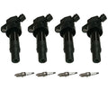 Set of 4 Ignition Coils & 4 Spark Plugs for Kia Rio Soul Hyundai Accent Veloster (2011–2019) UF652