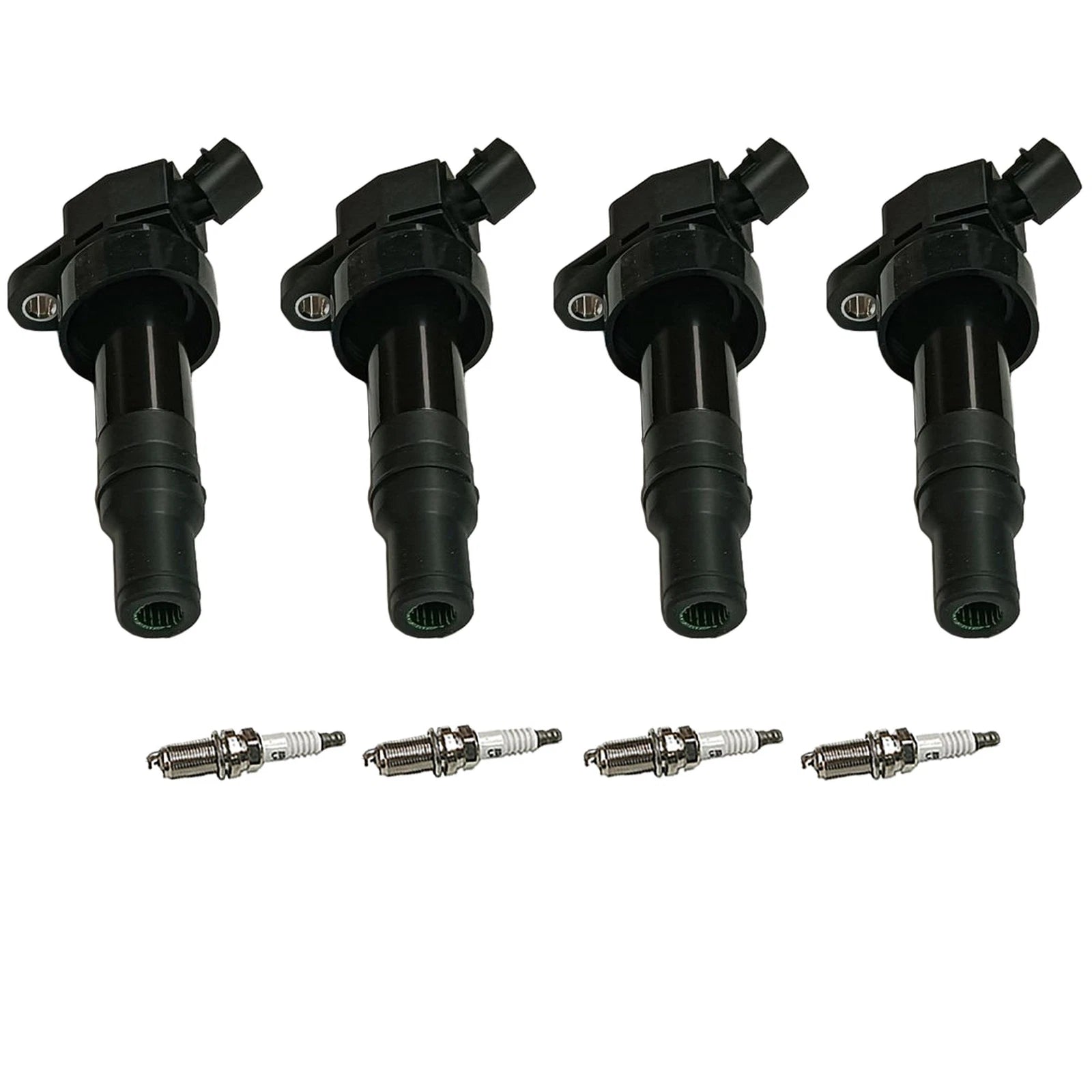 Set of 4 Ignition Coils & 4 Spark Plugs for Kia Rio Soul Hyundai Accent Veloster (2011–2019) UF652