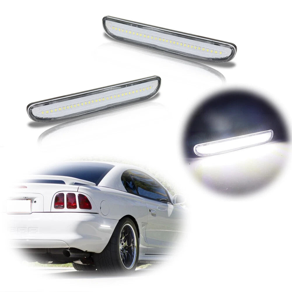 2X Rear LED Bumper Side Marker Lights for Ford Mustang (1994–1998)