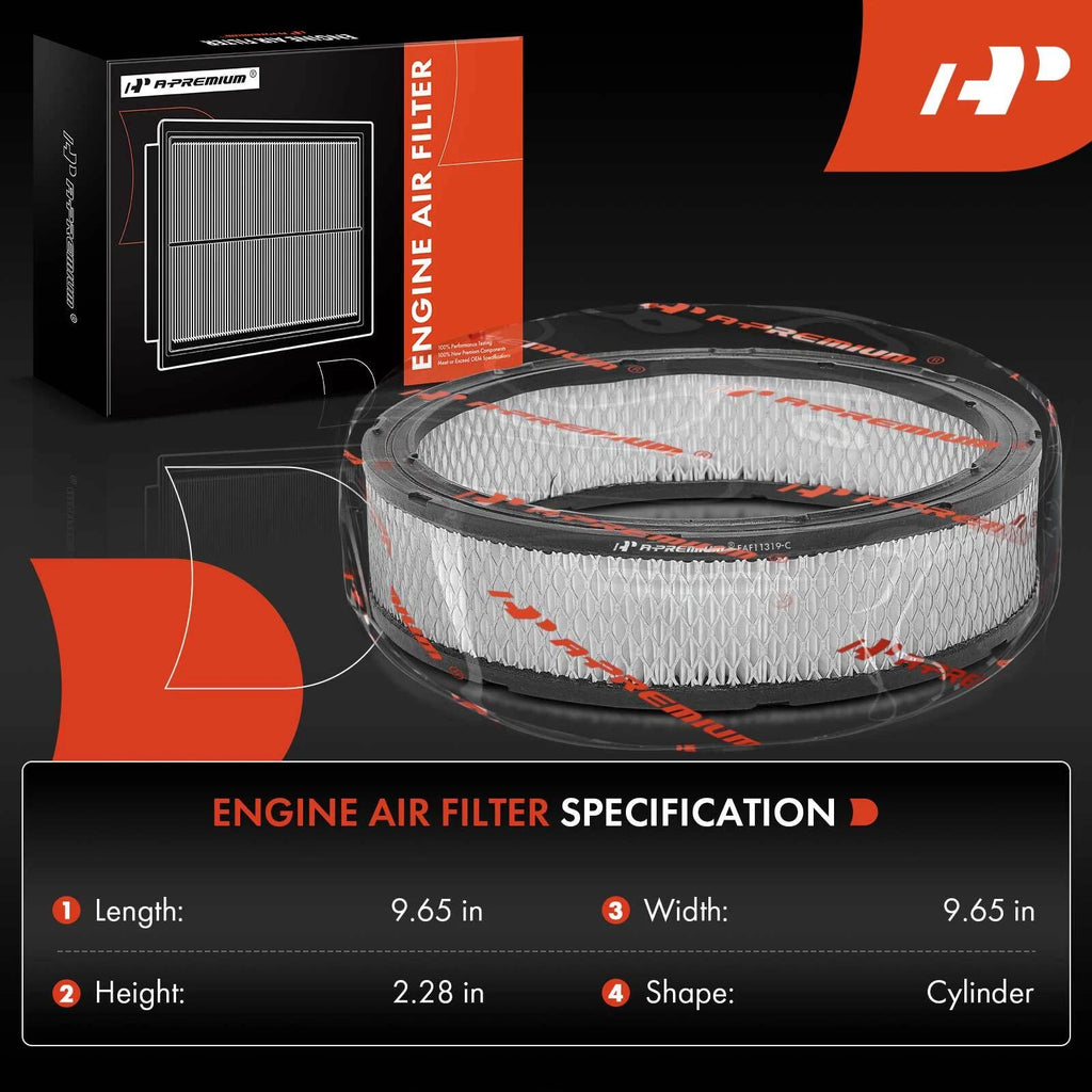 2X Engine Air Filter for Ford F-250 F-350 Mustang Jeep Wagoneer (1987–1990)