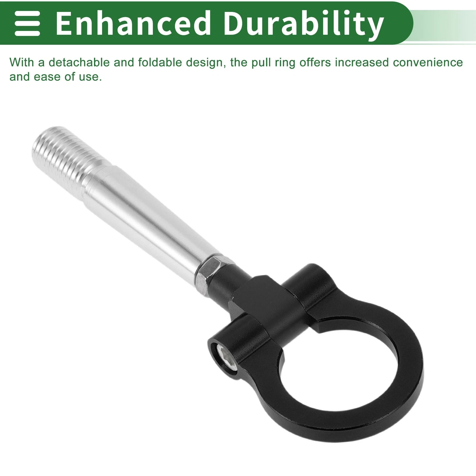 Tow Hook for Mitsubishi Lancer EX (2007–2012) 23.6mm Aluminum Alloy Black