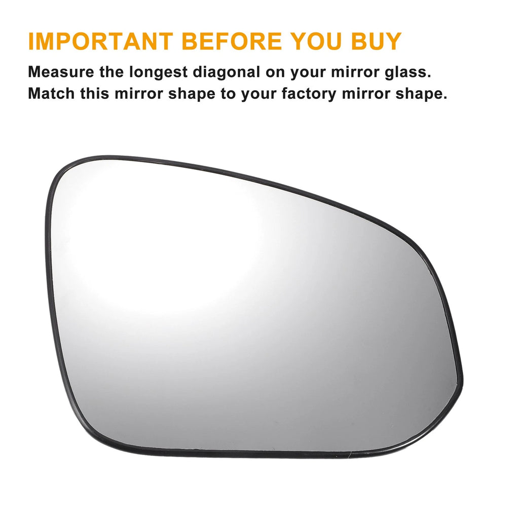 Right Side Mirror Glass w/ Backing Plate Heated for Toyota Tacoma 4Runner (2005–2023)