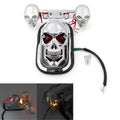 Chrome Skull Turn Signal Rear Brake Light for Touring Motorcycles (Fits US)