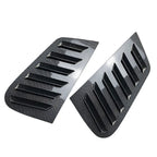 Rear Window Louver Vent Cover Trim for VW Polo 2001-2009 Carbon Fiber Black