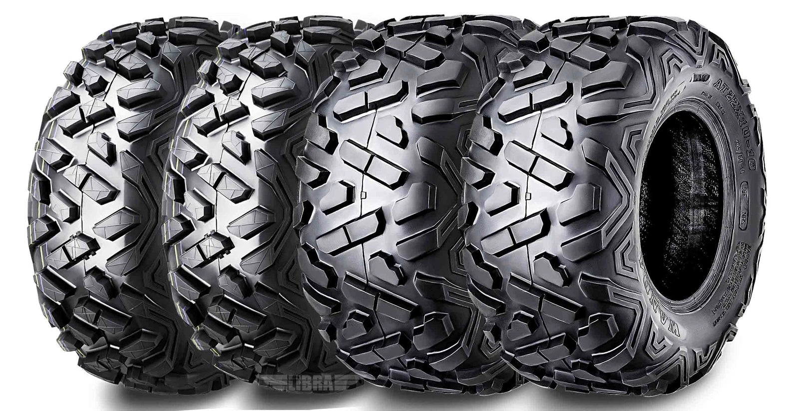 Set of 4 Wanda ATV Tires 22x7-12 22x10-10 6PR for Tomberlin SDX 200 (2011)