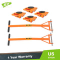 Set of 4 Heavy Duty Machinery Skates Dolly 6T with 360° Rotation