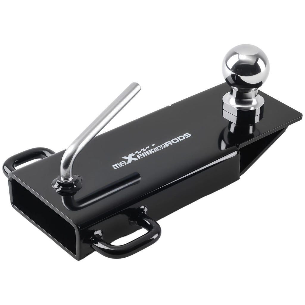 Fork Ball Hitch Mount Adapter 2" for Forklift Tractor (1.3x4.25") Steel Black