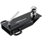 Fork Ball Hitch Mount Adapter 2" for Forklift Tractor (1.3x4.25") Steel Black