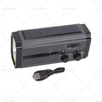 Solar Hand Crank Radio with 5000mAh Power Bank and Flash Light