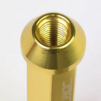 20x Open End M12x1.5 90mm Tall Gold Aluminum Lug Nuts + Adapter
