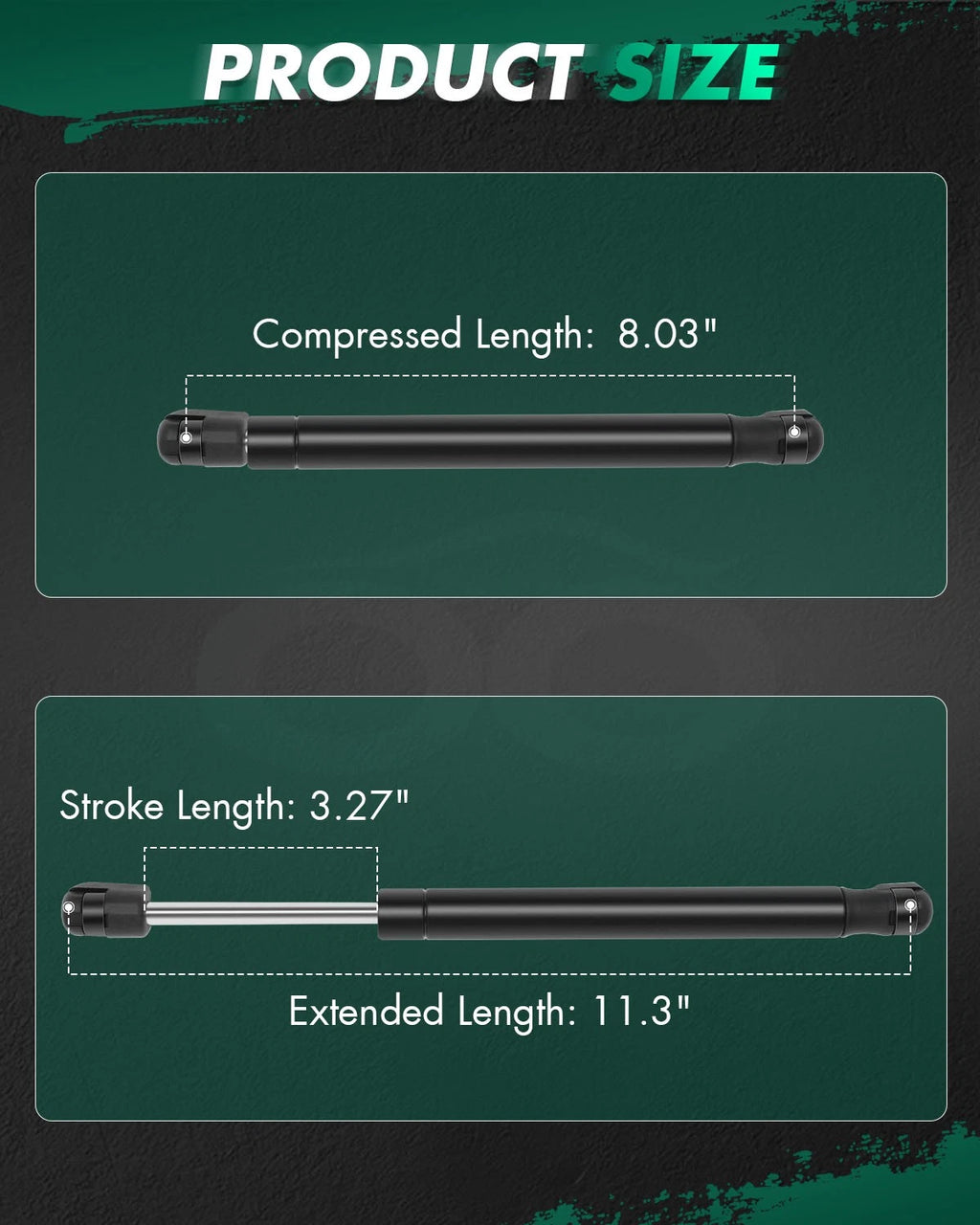 2X Trunk Lift Support Shocks for Ford Mustang GT (2005–2014)