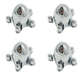 Wheel Hub Caps Chrome Spider Bullet Center Set for Jeep Wrangler (2007–2017)