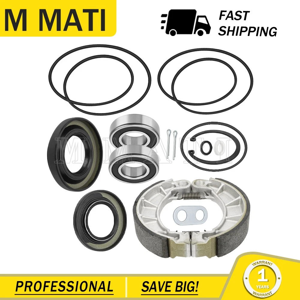Rear Brake Drum Bearing Seal Shoes Kit for Honda Rancher 350 400 (2000–2007)