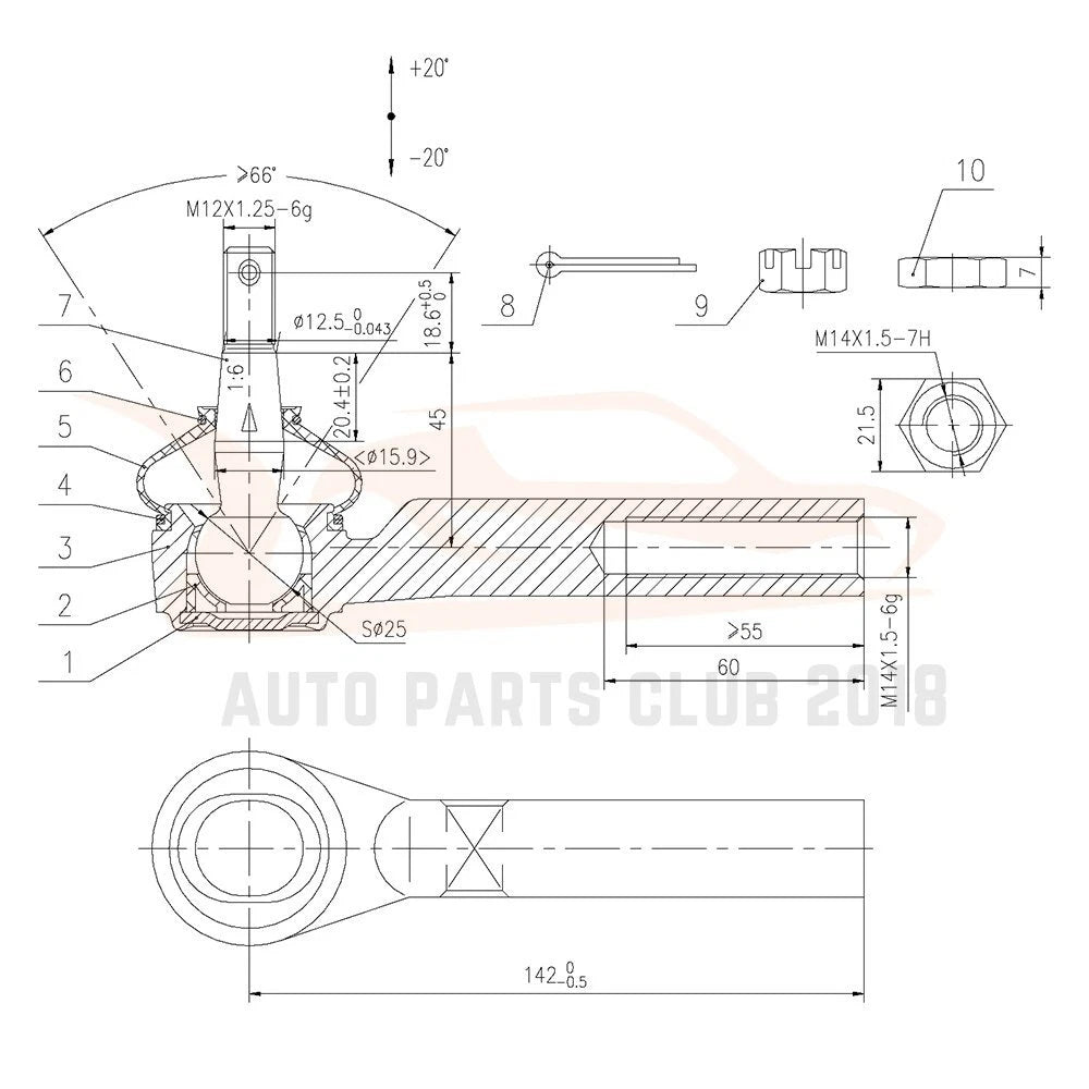 Front Wheel Bearing Hub & Suspension for Chrysler Town & Country (2008–2016)