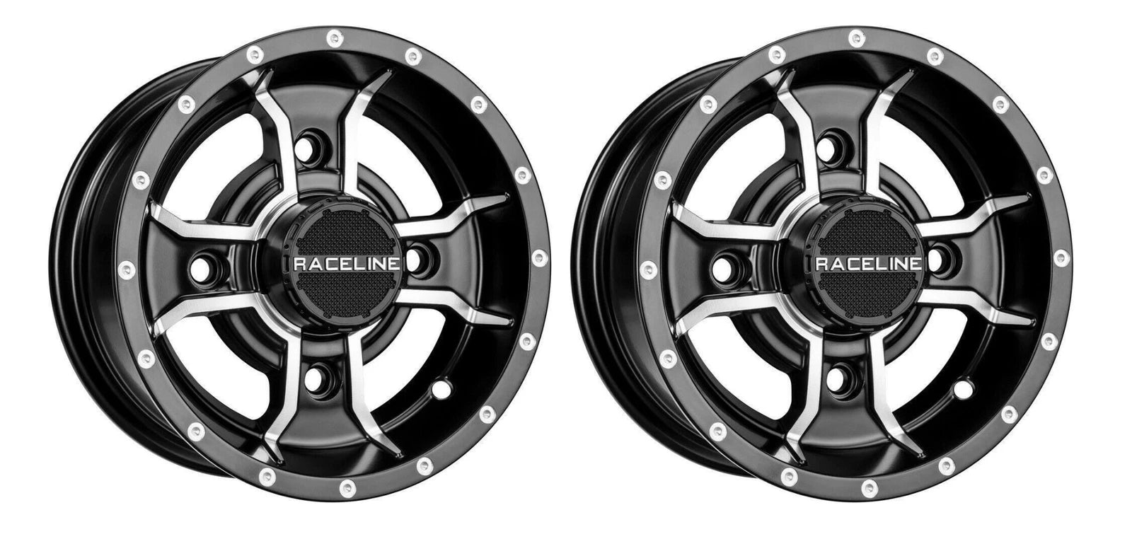 Set of 2 Raceline A77 Mamba 10x5 Wheels for TRX 450R LTR450 (2004–2023)