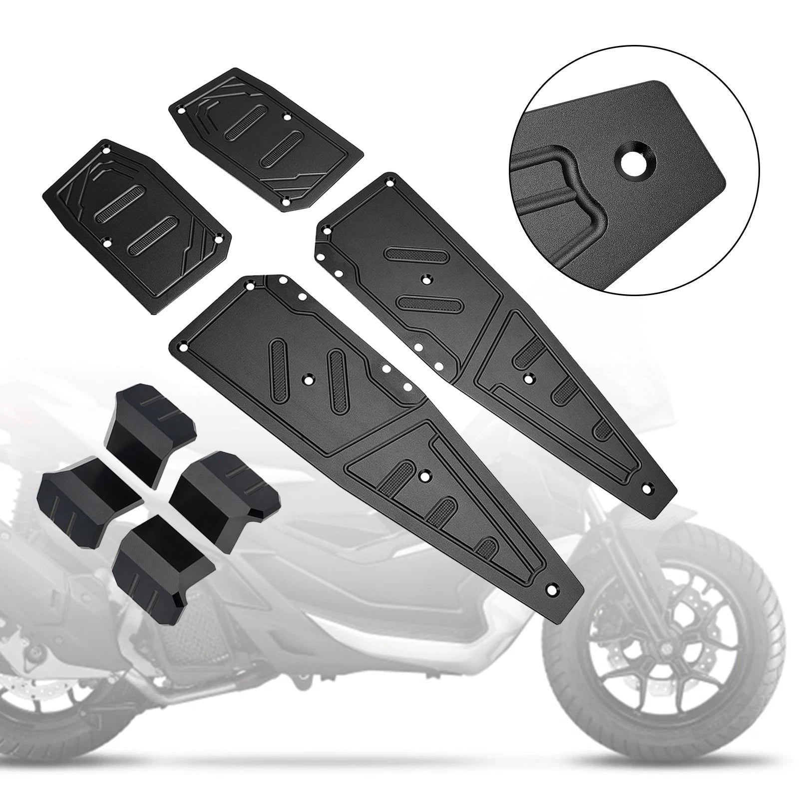 Footboard Foot Rest Pad Peg Pedal Plate for Aprilia SR GT200 SR GT125 (2022–2023)